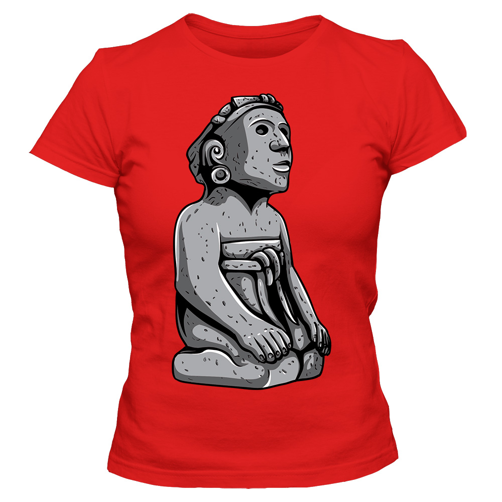koszulka damska czerwona aztec