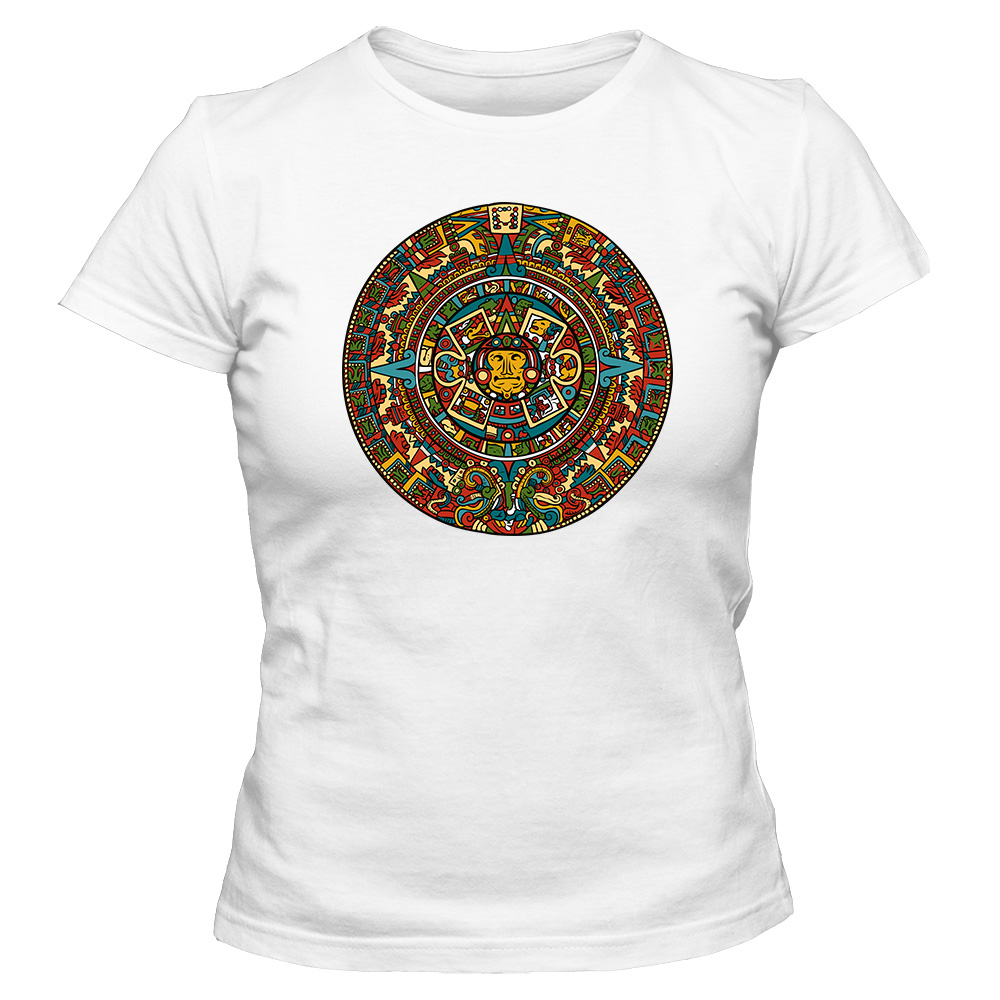 koszulka damska biala aztec design