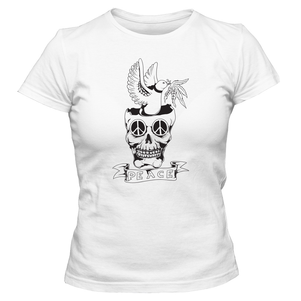 koszulka damska biala sugar skull 06