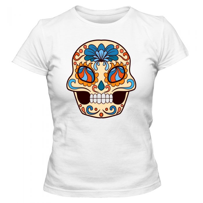 koszulka damska biala sugar skull 10