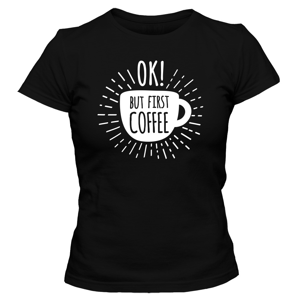 koszulka damska czarna coffee 18