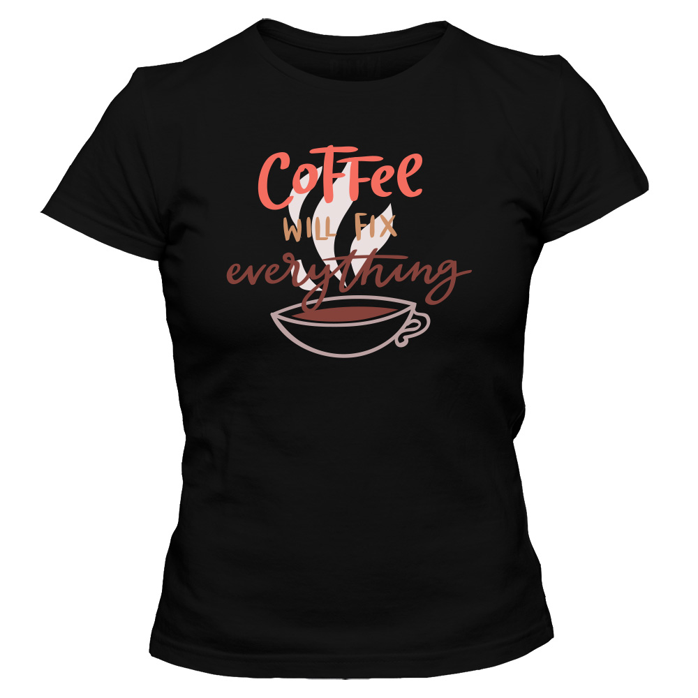 koszulka damska czarna coffee 25