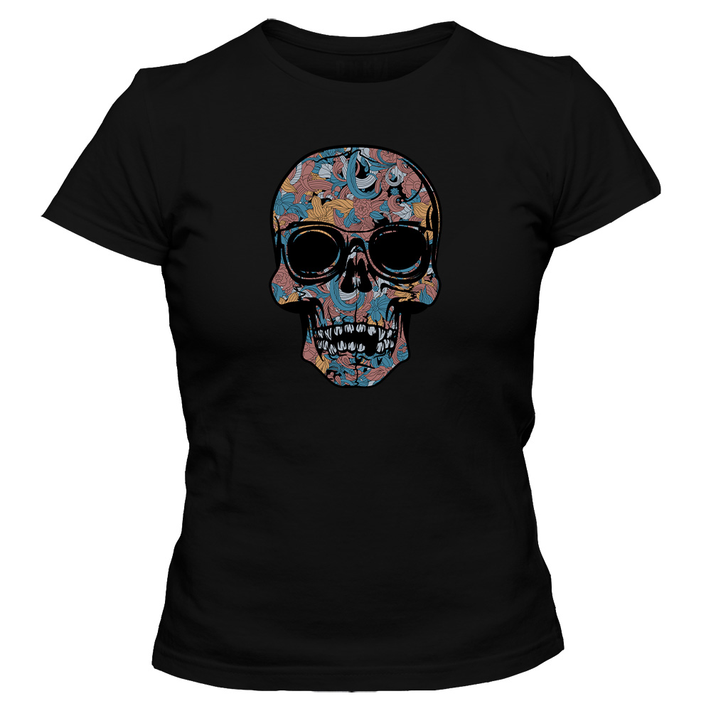 koszulka damska czarna sugar skull 01