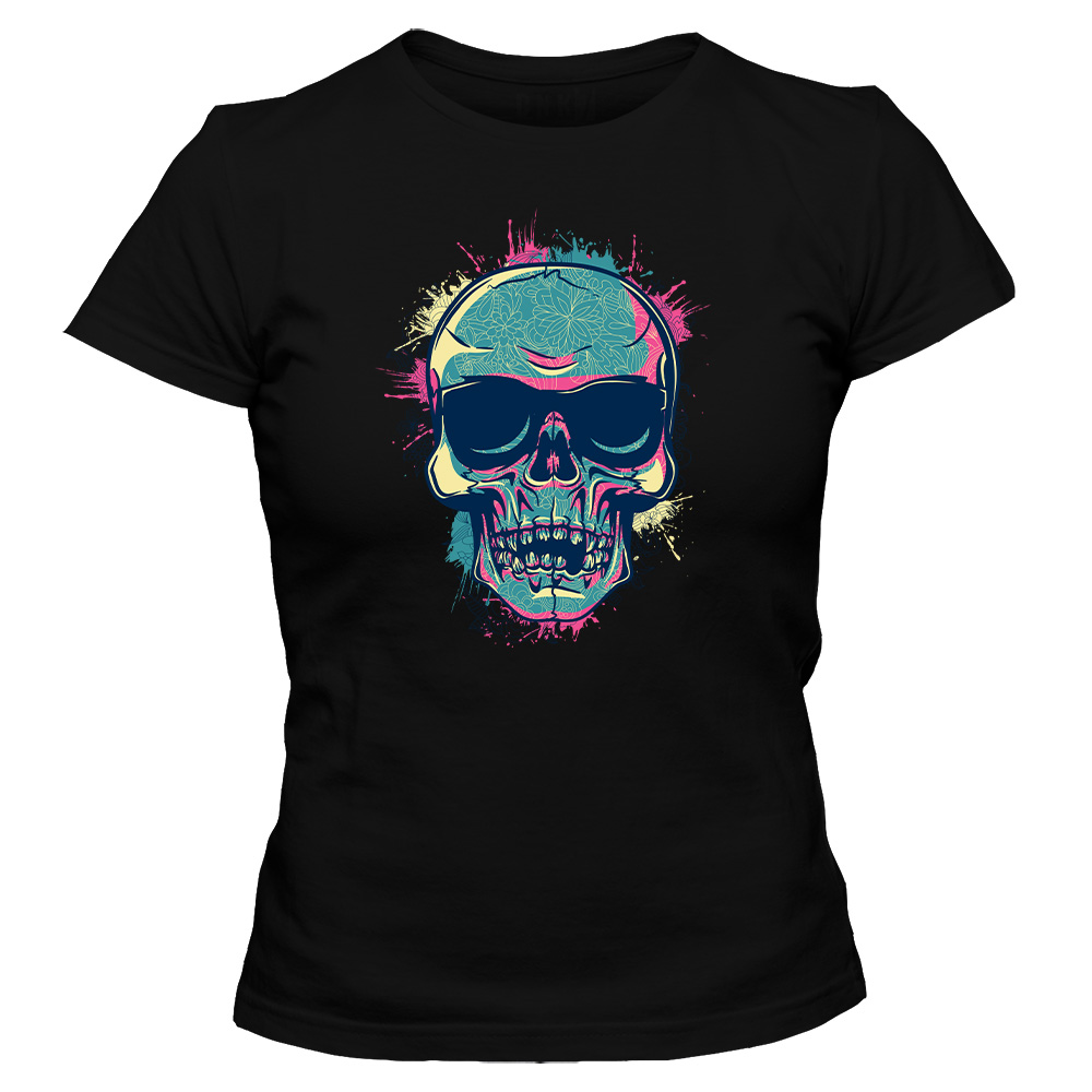 koszulka damska czarna sugar skull 03