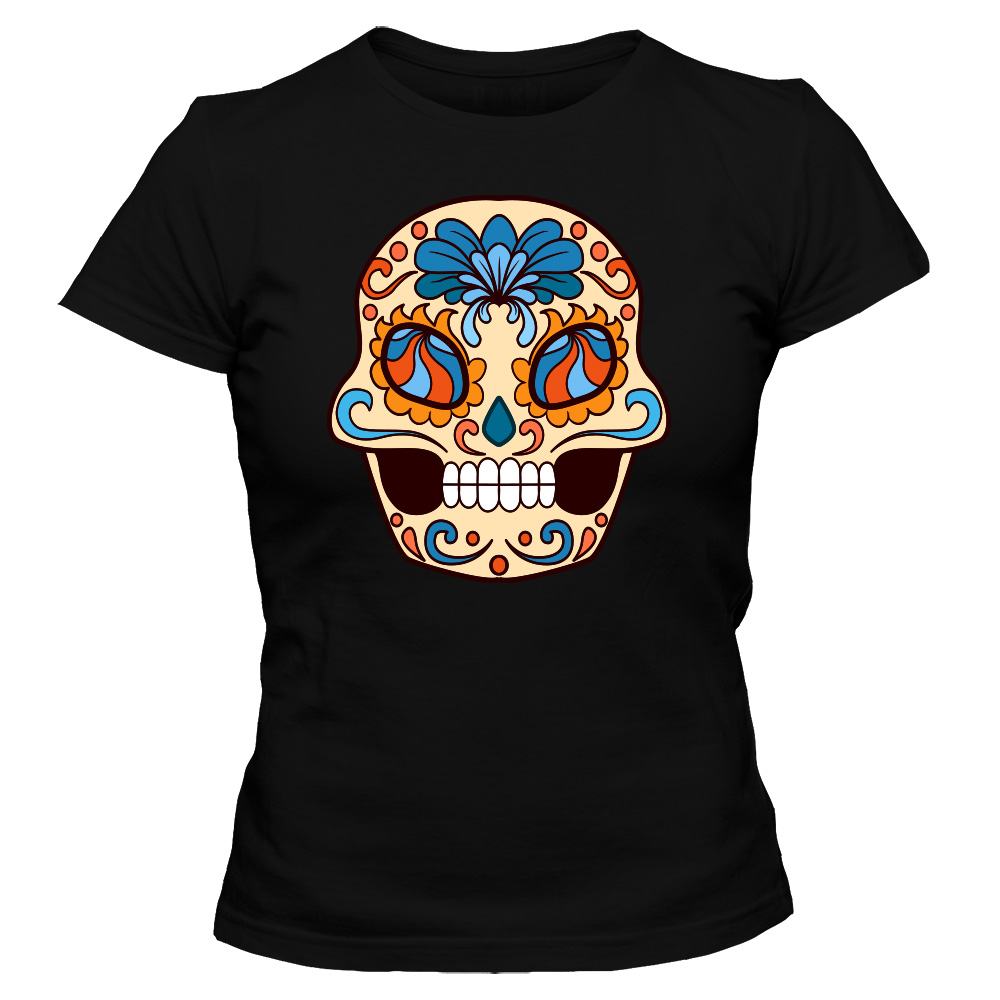koszulka damska czarna sugar skull 10