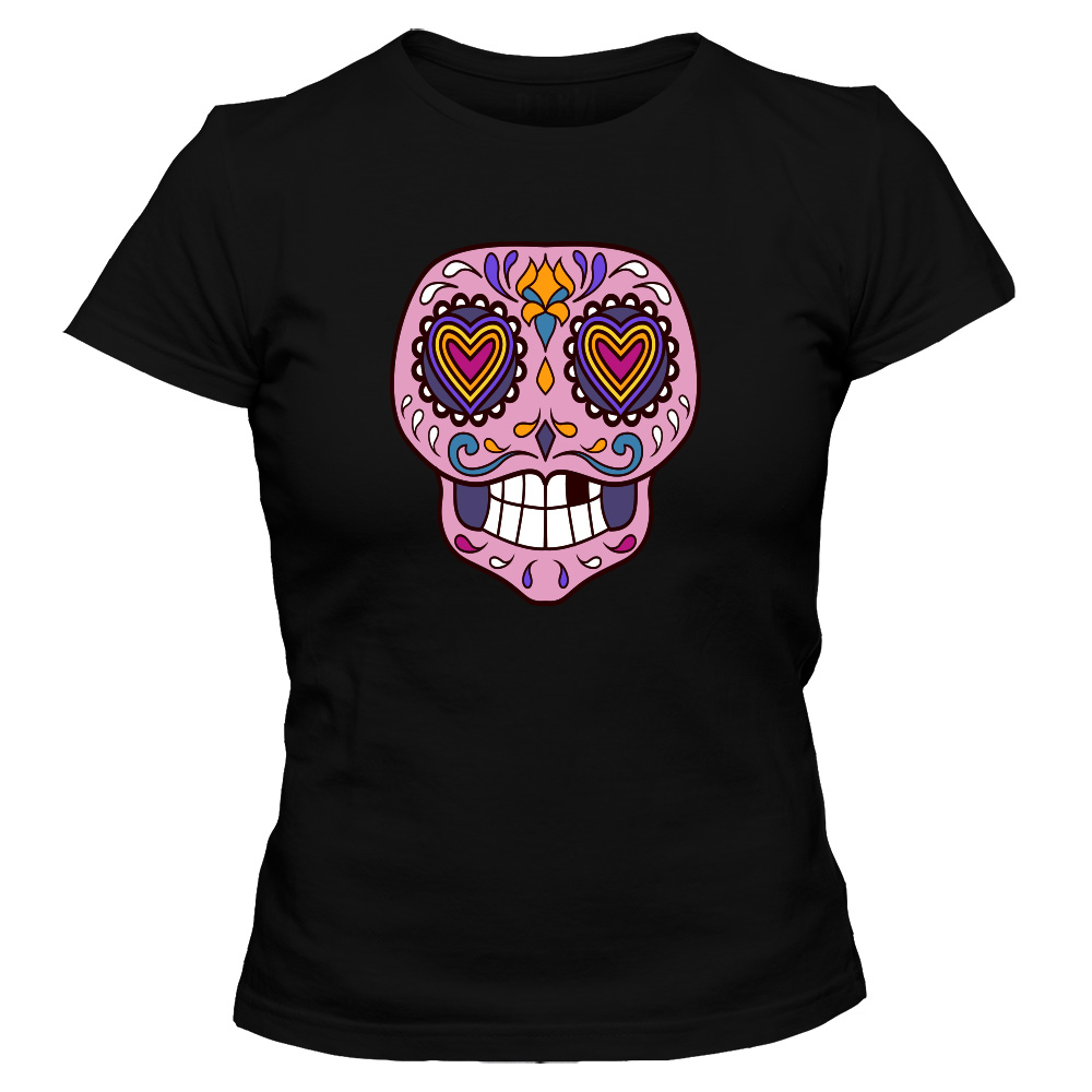 koszulka damska czarna sugar skull 11