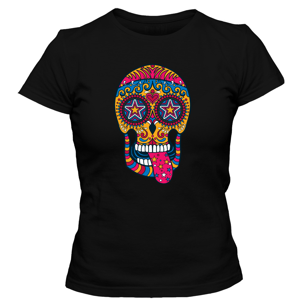 koszulka damska czarna sugar skull 14