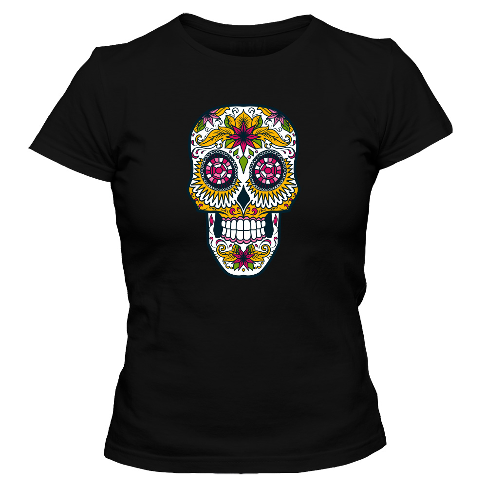 koszulka damska czarna sugar skull 15