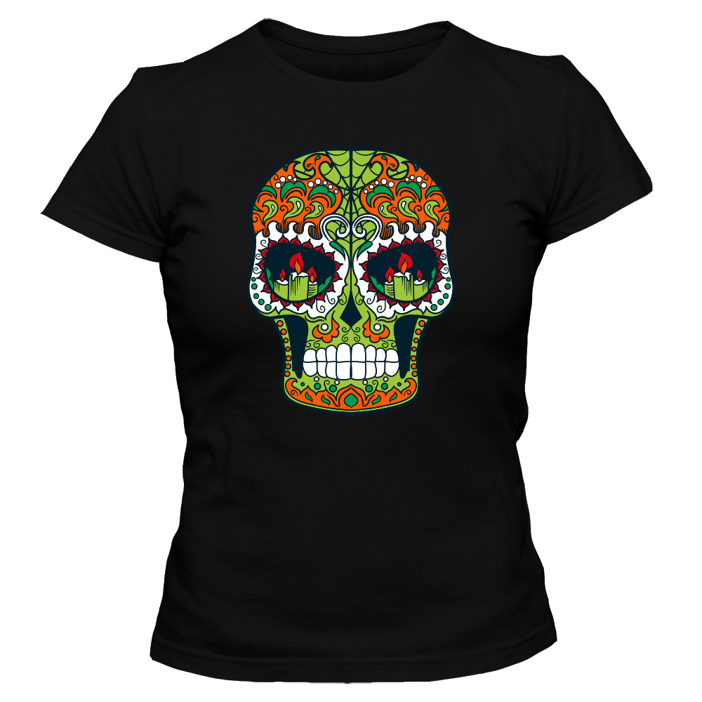 koszulka damska czarna sugar skull 16