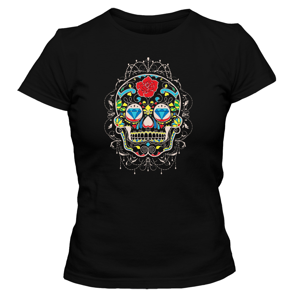 koszulka damska czarna sugar skull 20