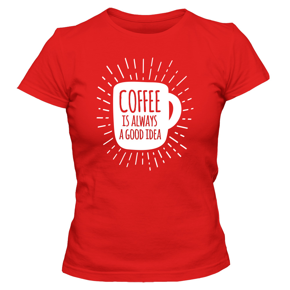 koszulka damska czerwona coffee 16