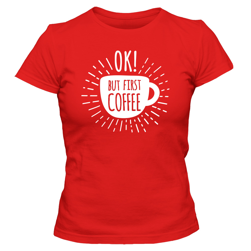 koszulka damska czerwona coffee 18