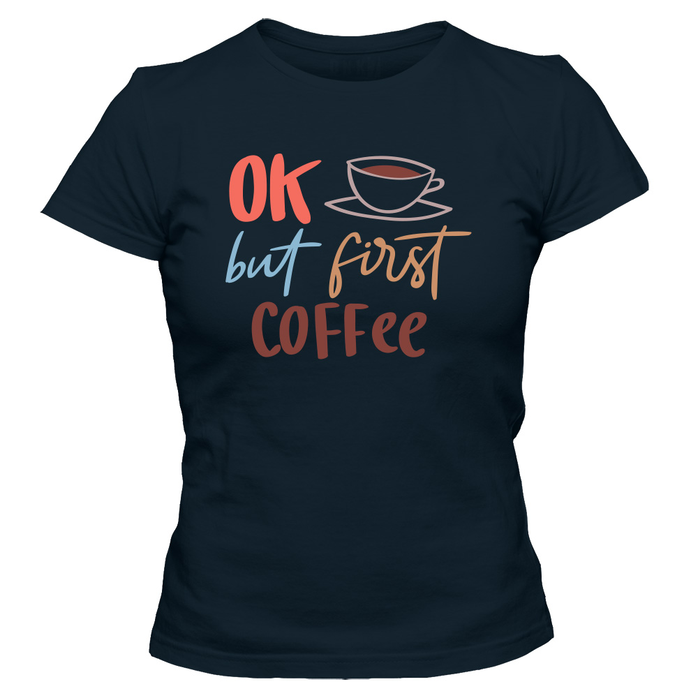 koszulka damska granatowa coffee 22