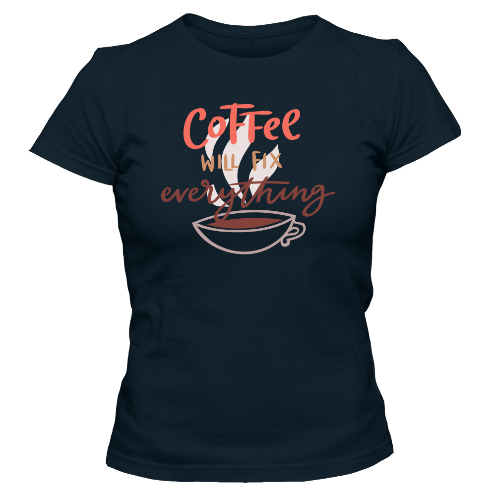 koszulka damska granatowa coffee 25