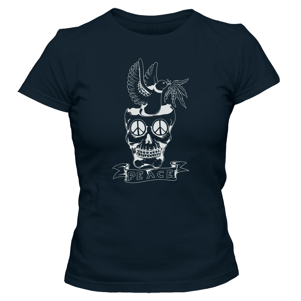 koszulka damska granatowa sugar skull 06