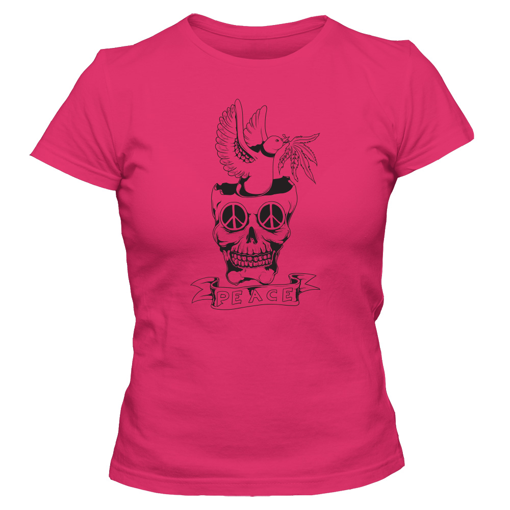 koszulka damska rozowa sugar skull 06