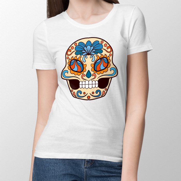 koszulka damska biala sugar skull 10