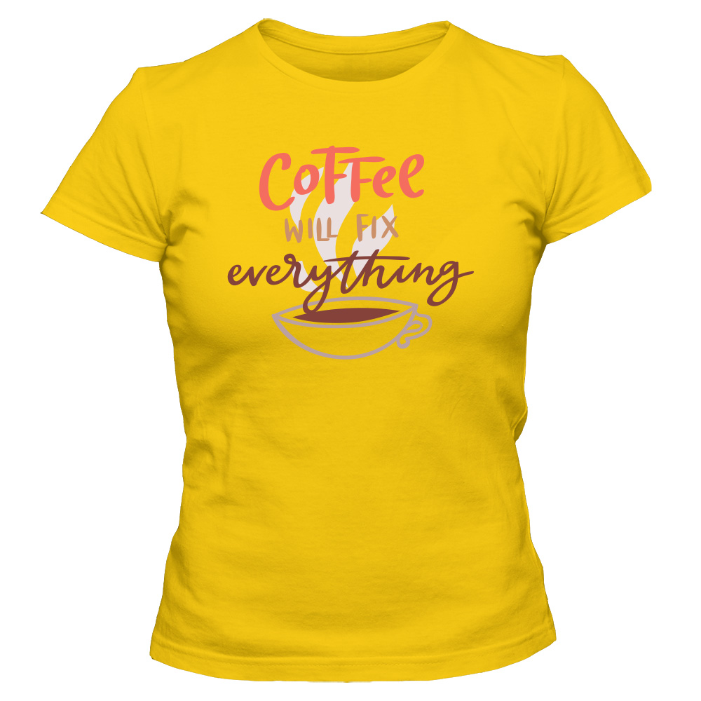 koszulka damska zolta coffee 25