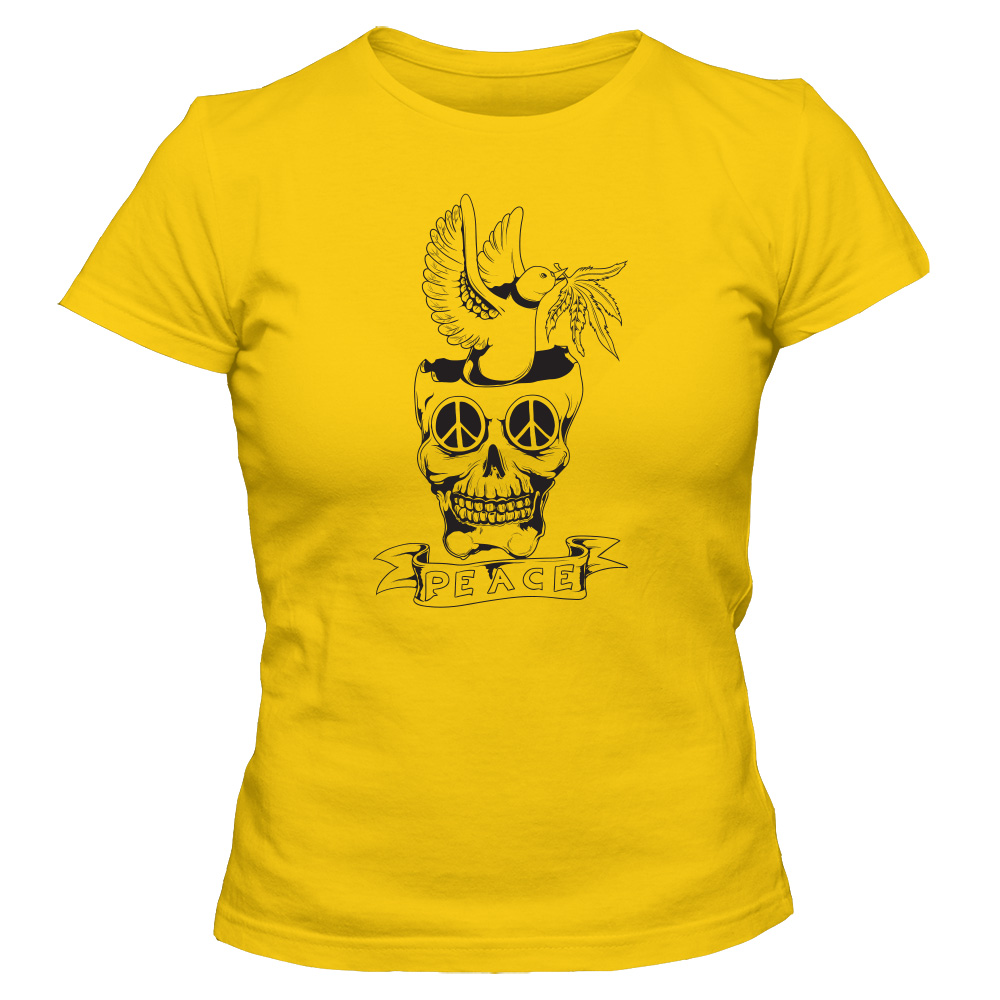 koszulka damska zolta sugar skull 06