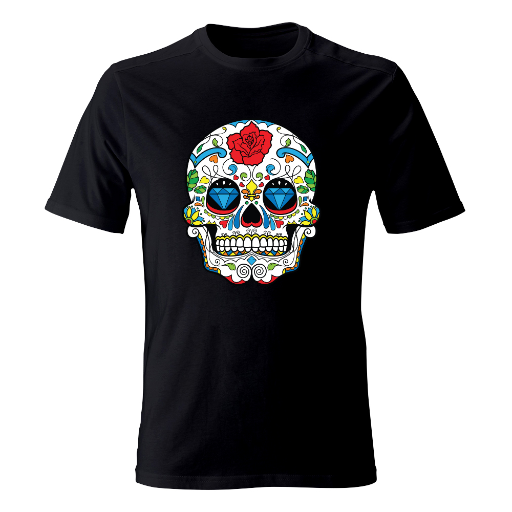 Koszulka męska z nadrukiem SUGAR SKULL 25