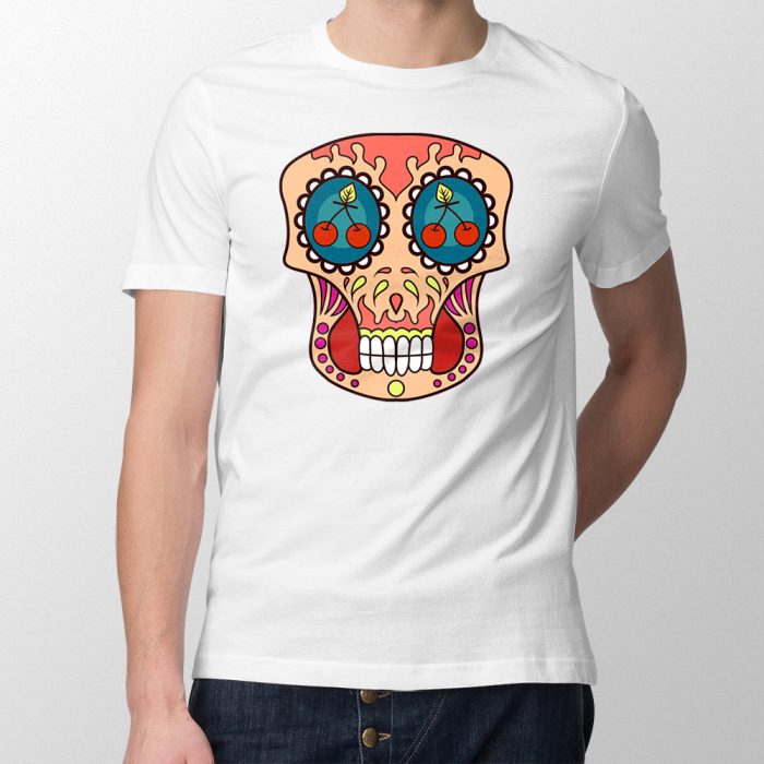 koszulka meska biala sugar skull 12