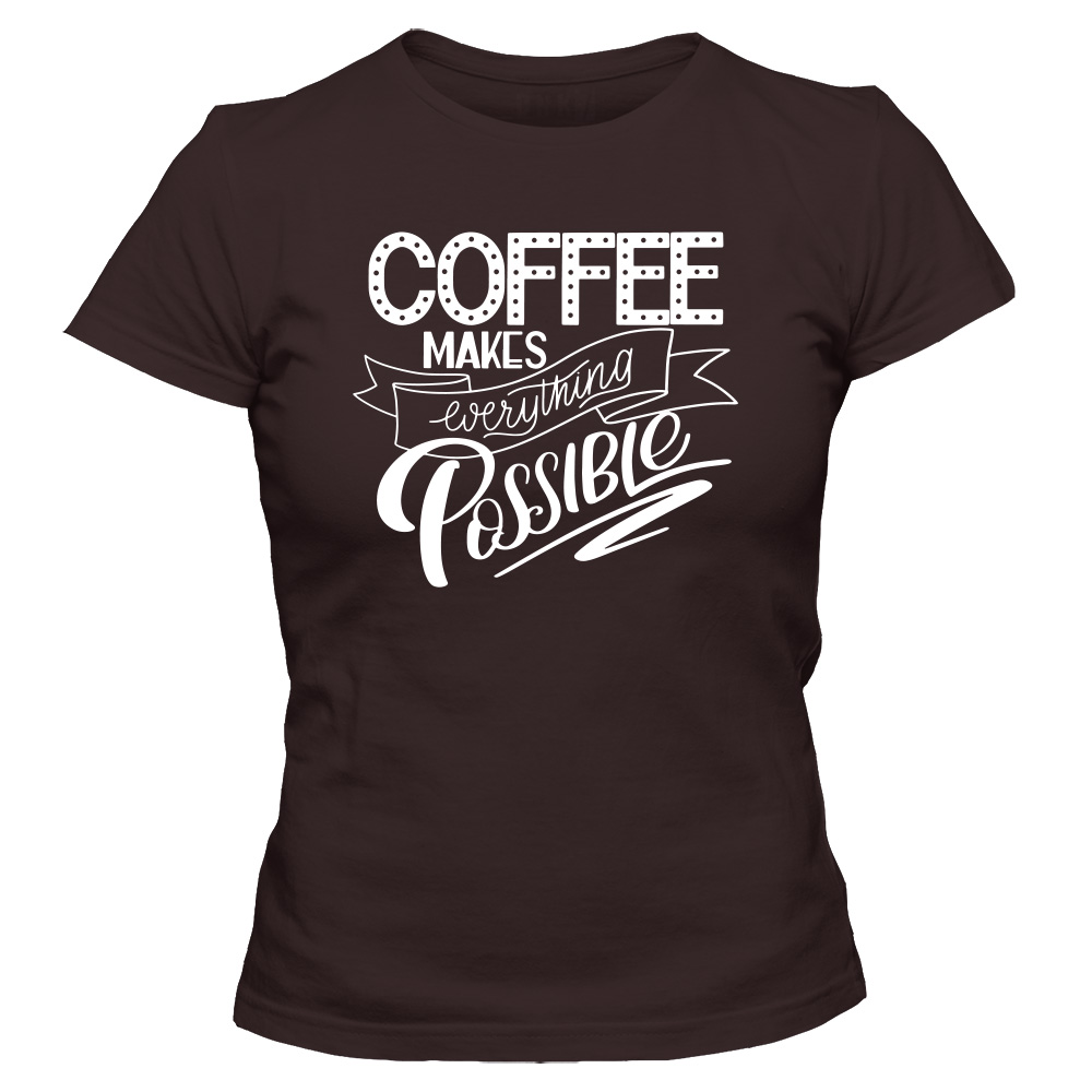 koszulka damska czekoladowa coffee 34