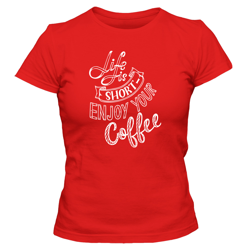 koszulka damska czerwona coffee 35