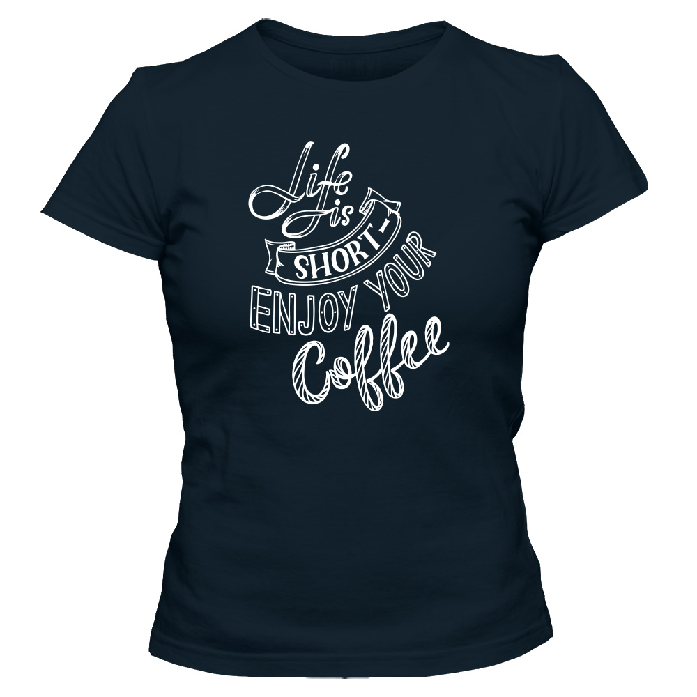koszulka damska granatowa coffee 35