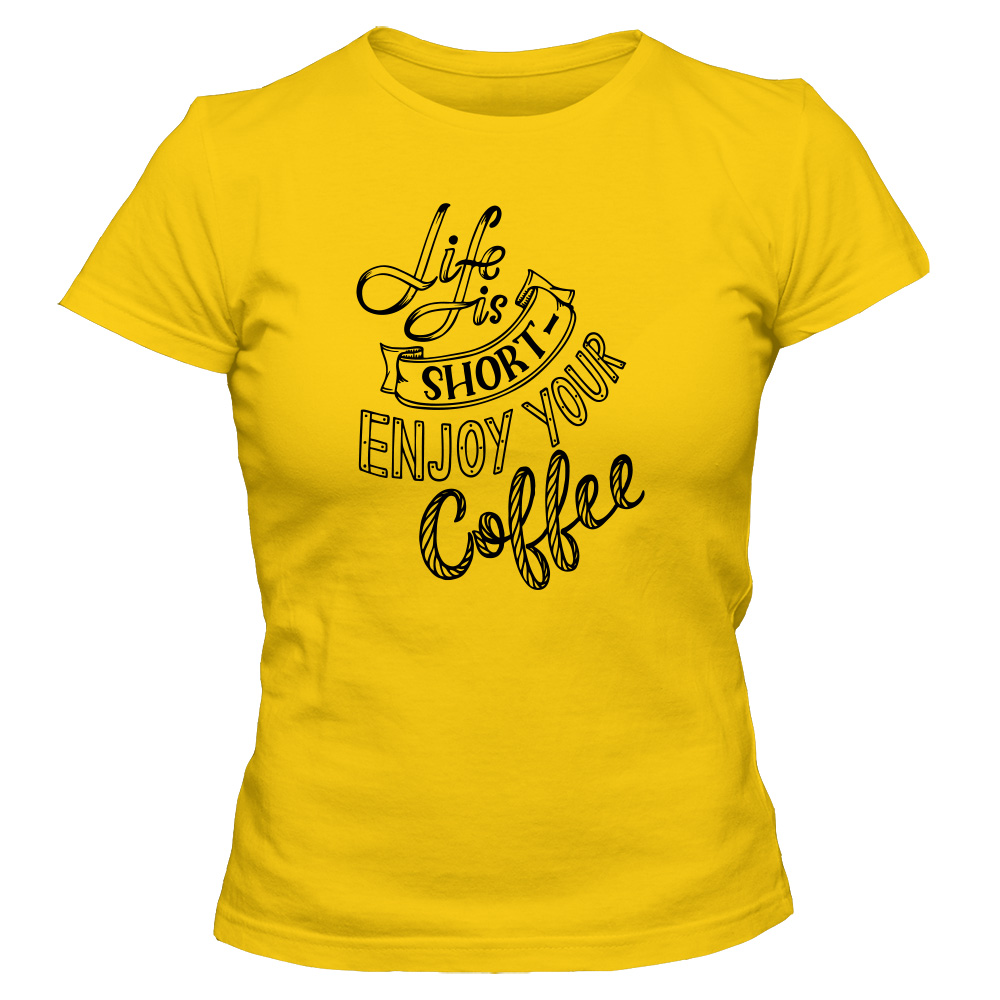 koszulka damska zolta coffee 35