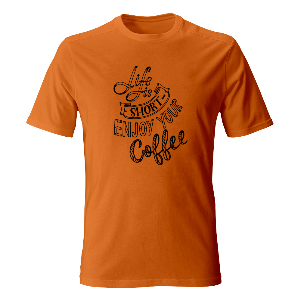 koszulka meska pomaranczowa coffee 35
