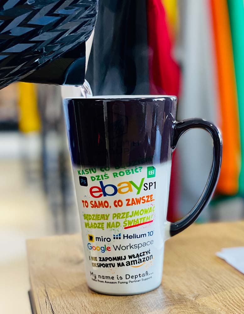 magiczny kubek latte. własnym nadrukiem