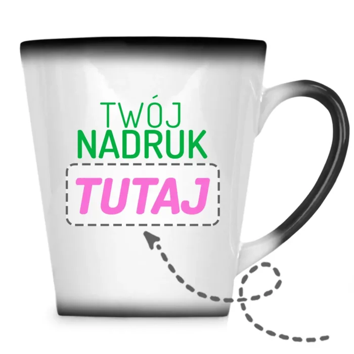 Kubek magiczny latte z własnym nadrukiem