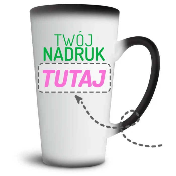 kubek magiczny latte XXL z własnym nadrukiem, główna grafika