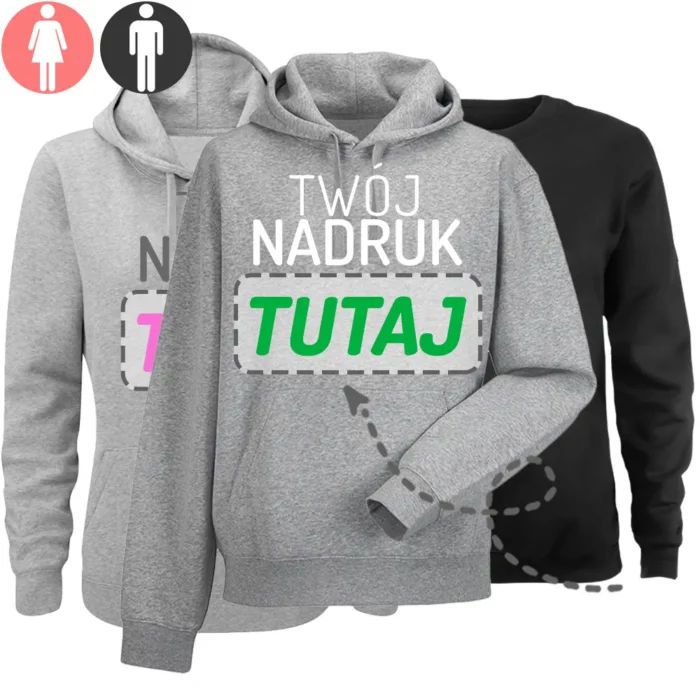 bluzy z własnym nadrukiem, główna grafika