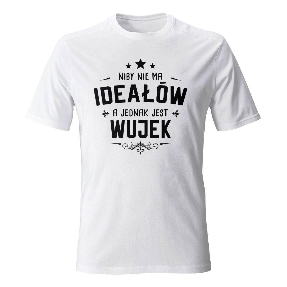 Koszulka męska z nadrukiem IDEALNY WUJEK