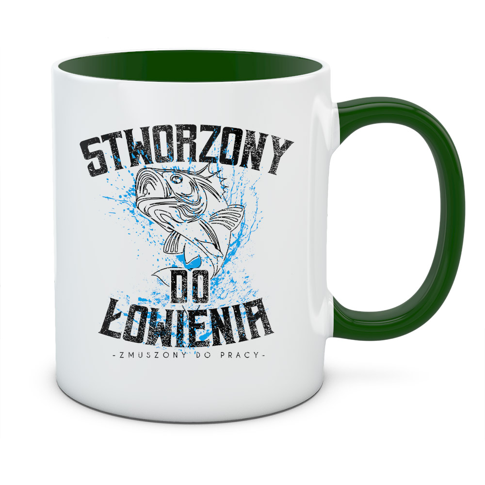 Kubek z nadrukiem STWORZONY DO ŁOWIENIA 01