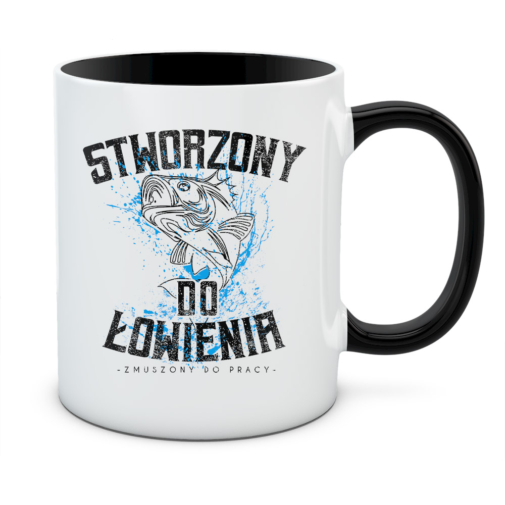 Kubek z nadrukiem STWORZONY DO ŁOWIENIA 01
