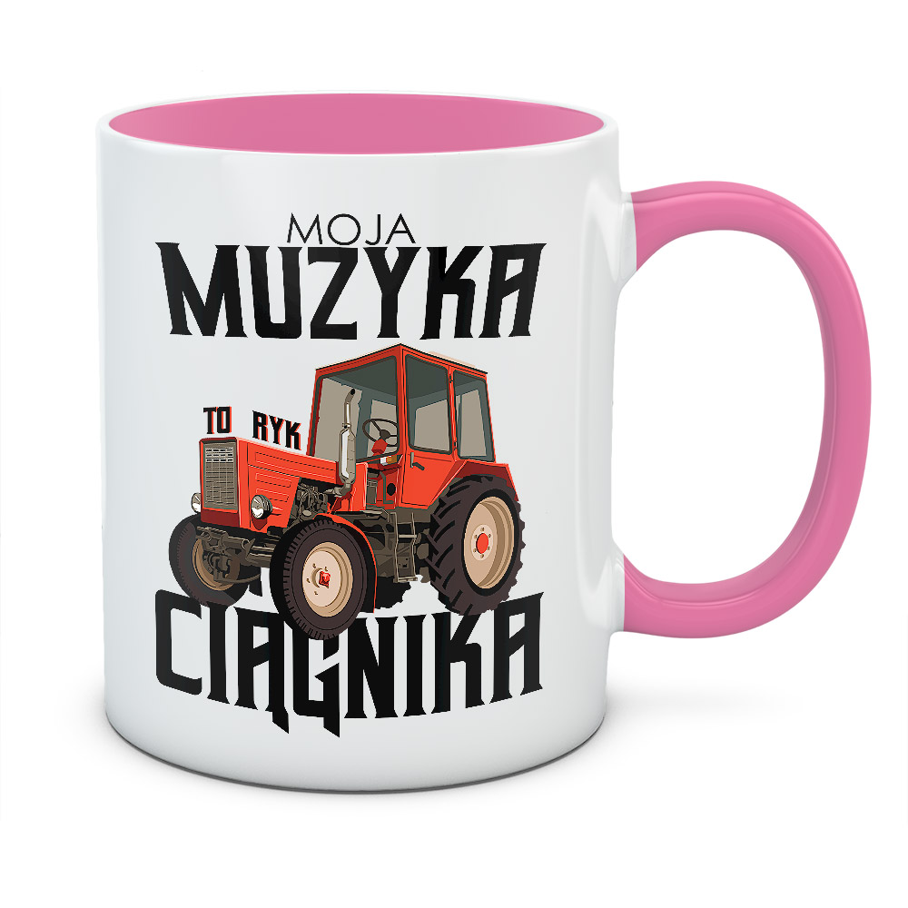 Kubek z nadrukiem MOJA MUZYKA TO RYK CIĄGNIKA 02