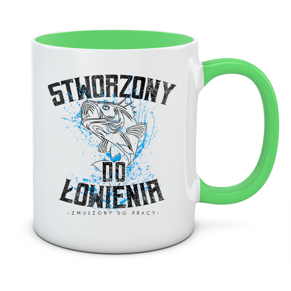 Kubek z nadrukiem STWORZONY DO ŁOWIENIA 01