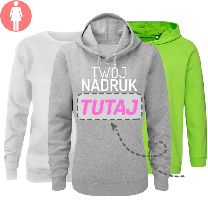 bluzy damskie z własnym nadrukiem, główna grafika