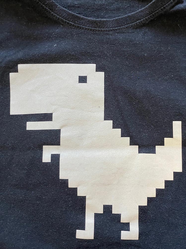 koszulka z nadrukiem flex dinozaur 02