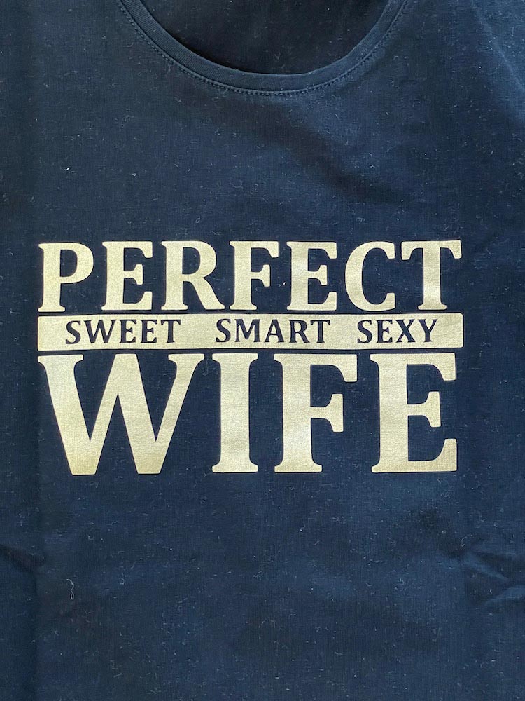 koszulka z nadrukiem flex perfect wife 0