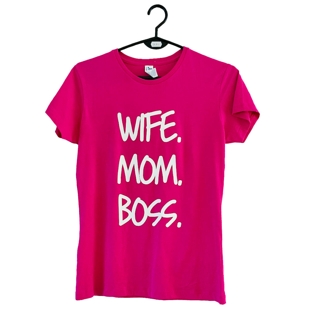 Koszulka damska dla mamy WIFE MOM BOSS, rozm. S