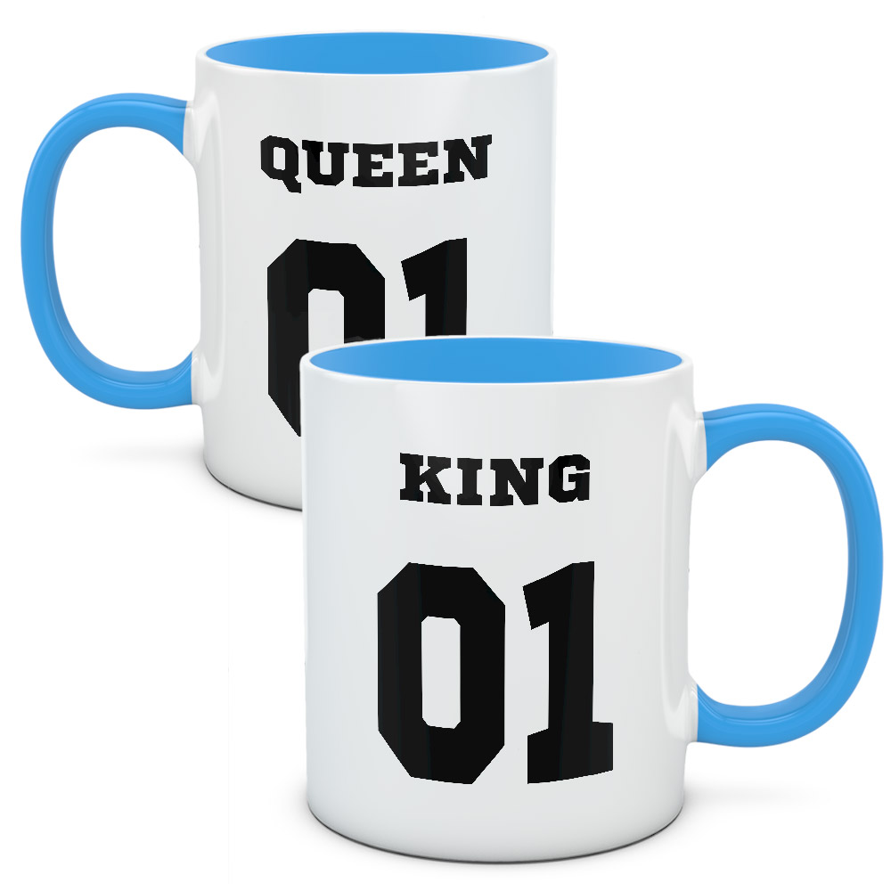 Kubki dla par, zakochanych, zestaw King Queen 1
