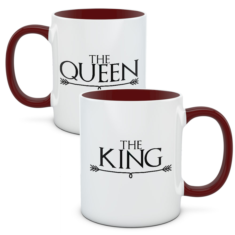 Kubki dla par, zakochanych, zestaw King Queen 2