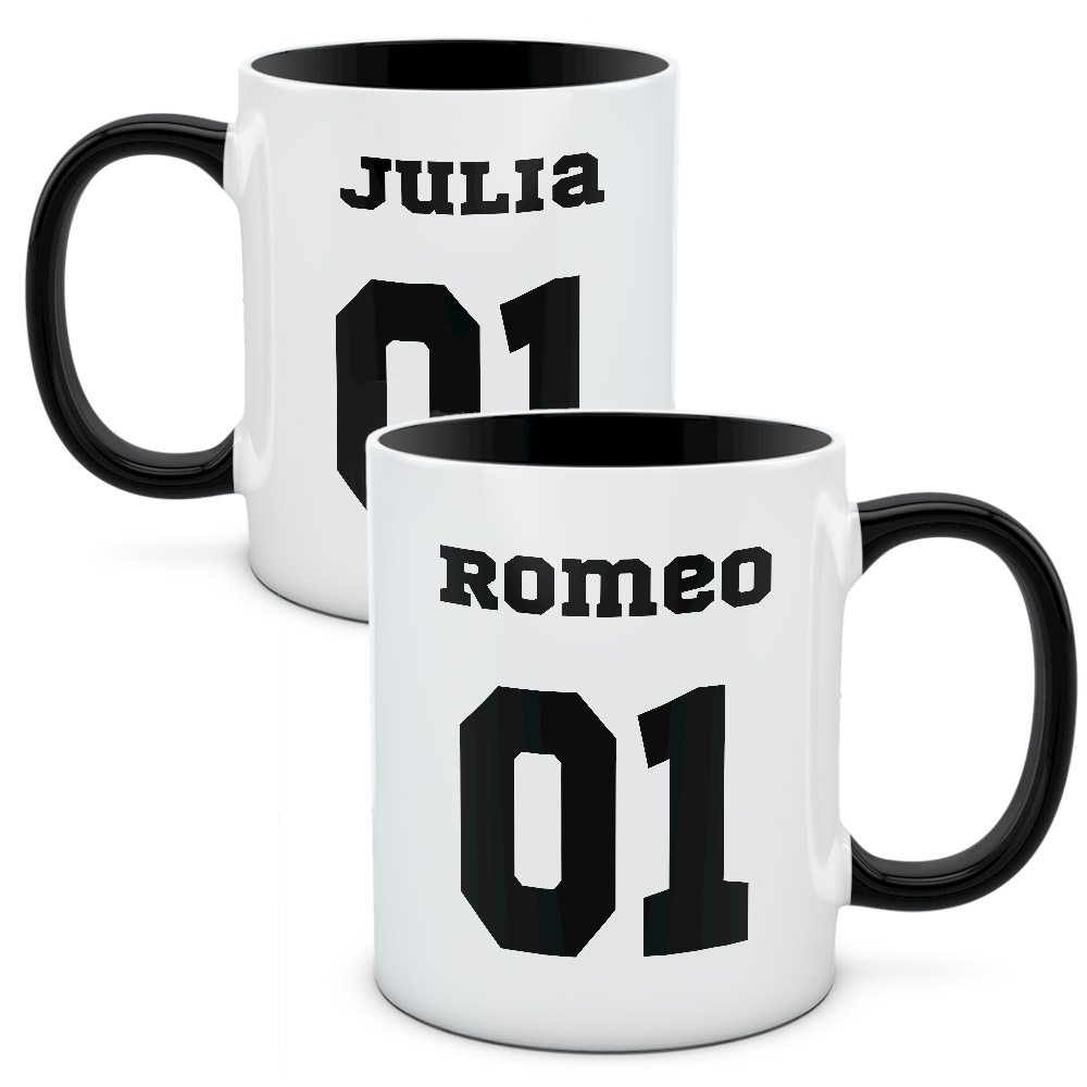 Kubki dla par, zakochanych, zestaw Romeo & Julia