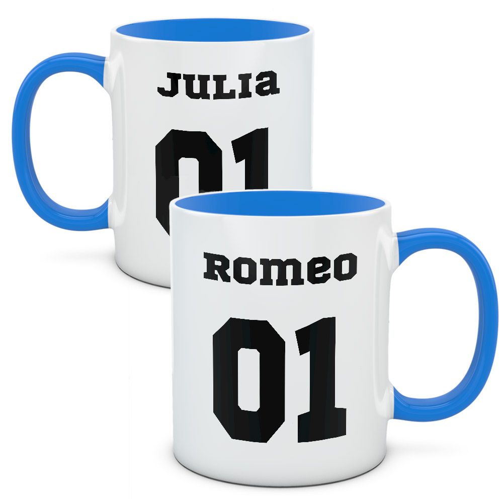 Kubki dla par, zakochanych, zestaw Romeo & Julia