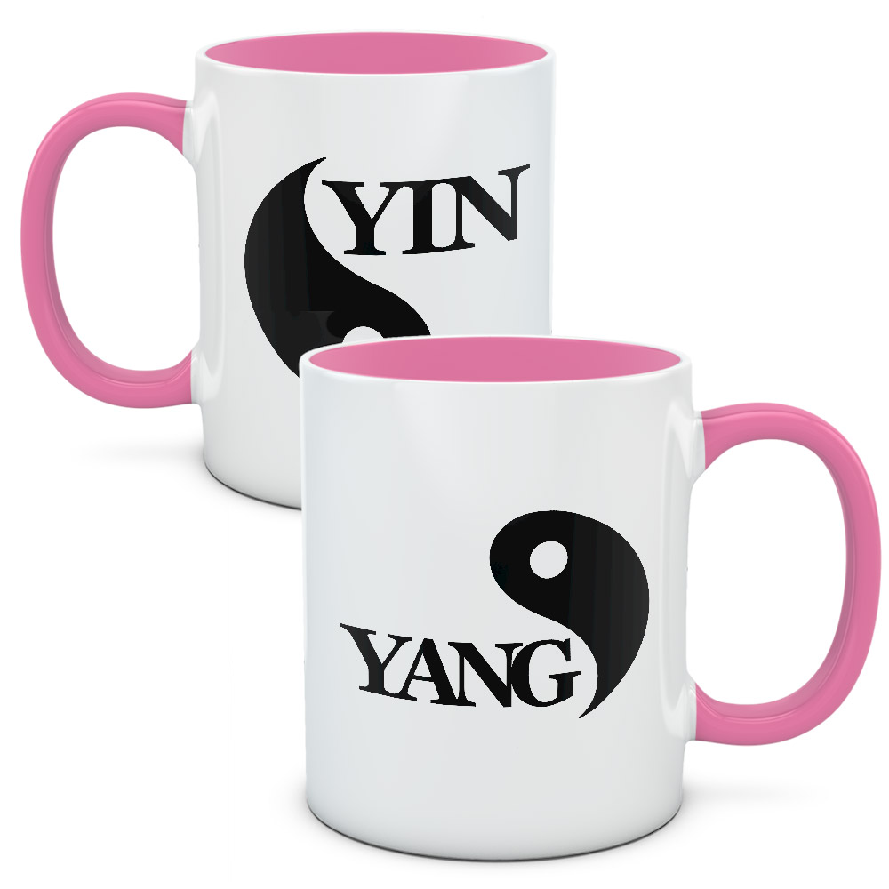 Kubki dla par, zakochanych, zestaw Yin Yang