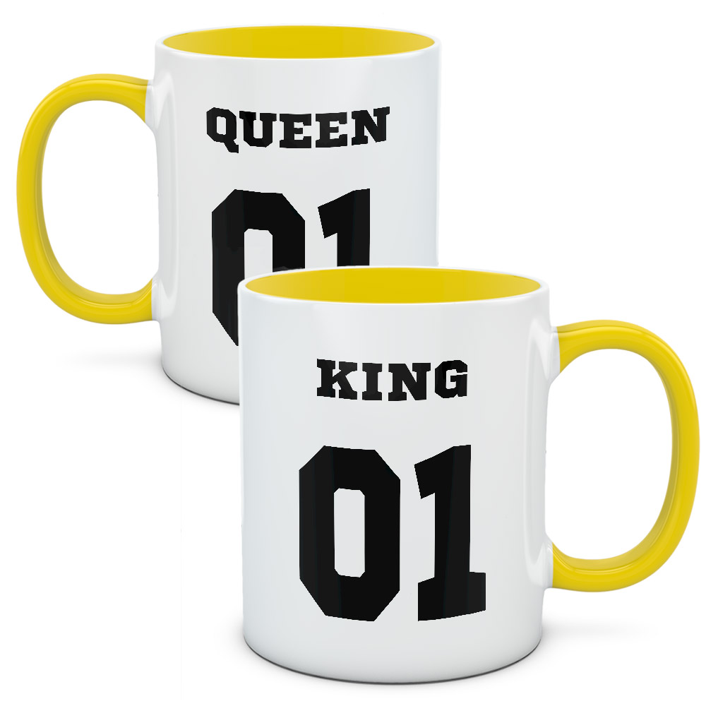 Kubki dla par, zakochanych, zestaw King Queen 1