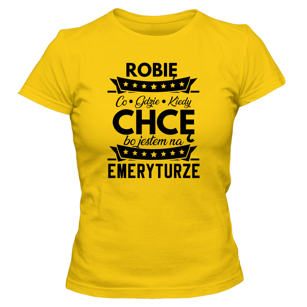 Koszulka damska JESTEM NA EMERYTURZE